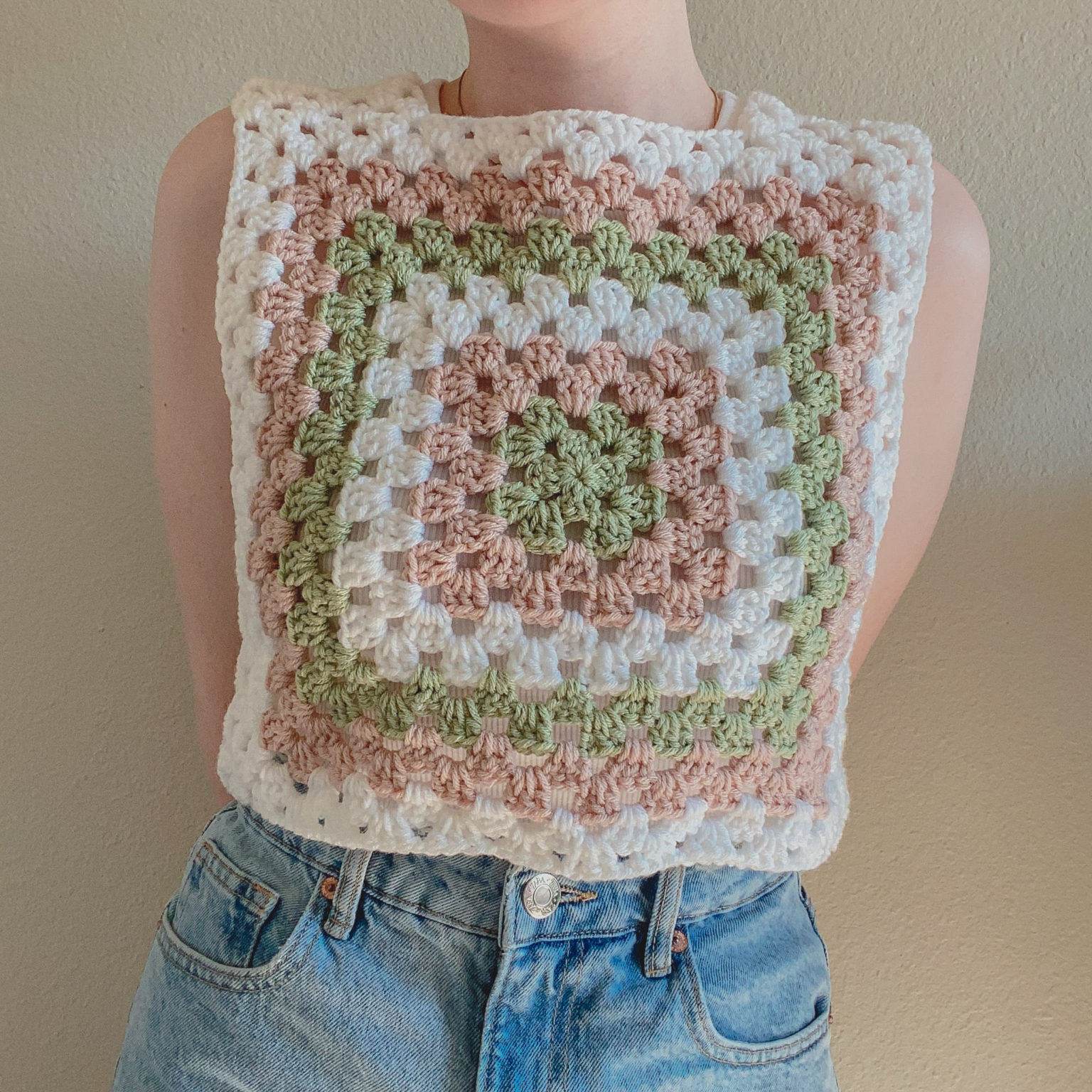 Easy S Crochet Granny Square Vest Free Pattern Video Tutorial