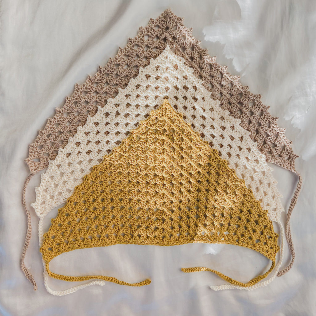 Beginner Crochet Granny Triangle Bandana - Free Pattern + Video Tutorial -  Hayhay Crochet