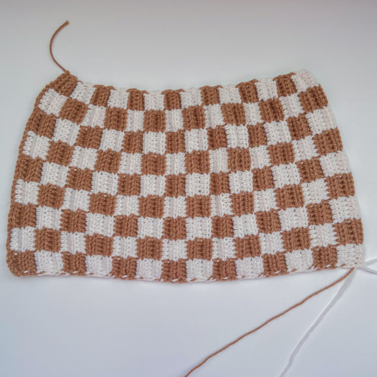 Simple Crochet Ribbed Checker Beanie FREE Pattern + Video Tutorial