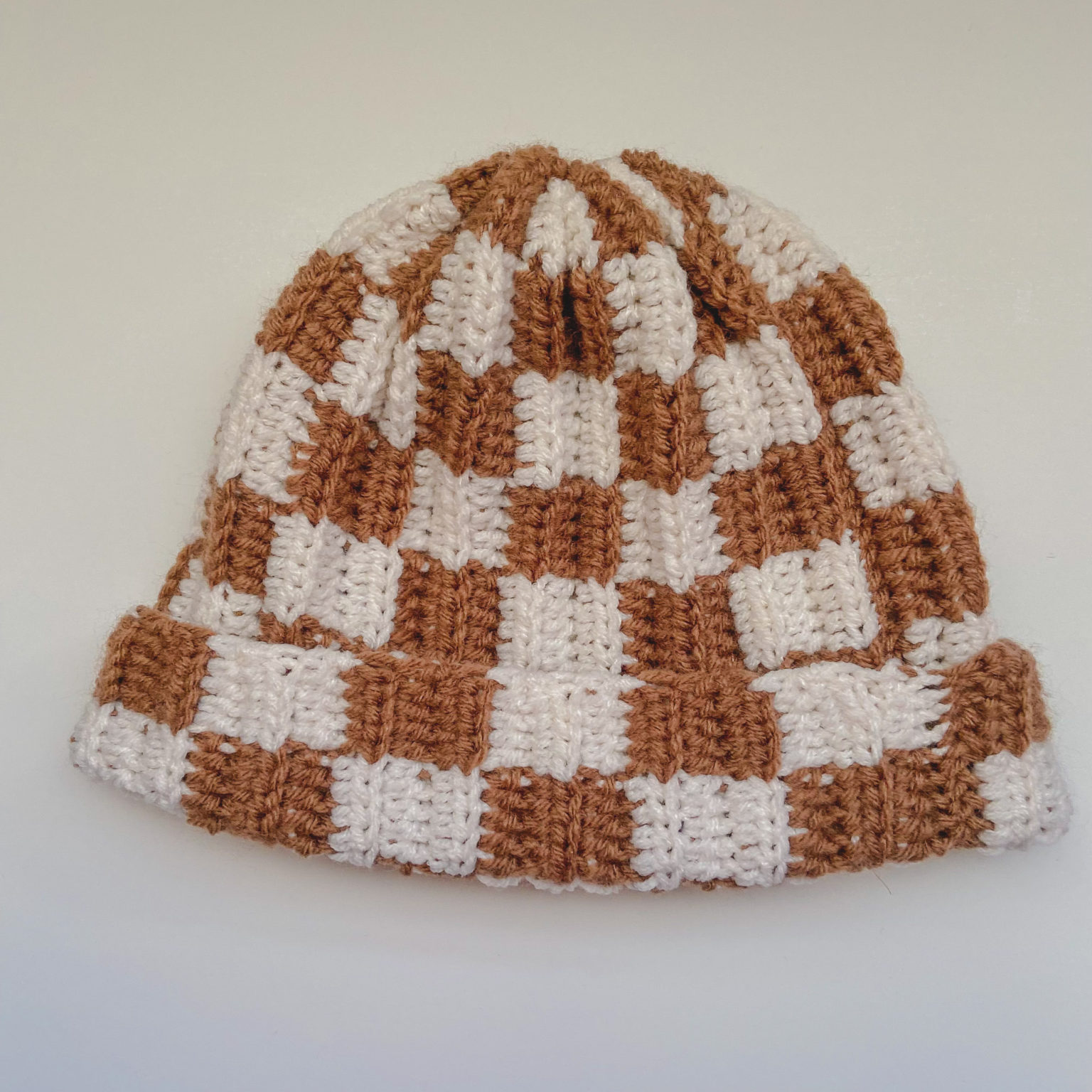 Simple Crochet Ribbed Checker Beanie FREE Pattern + Video Tutorial