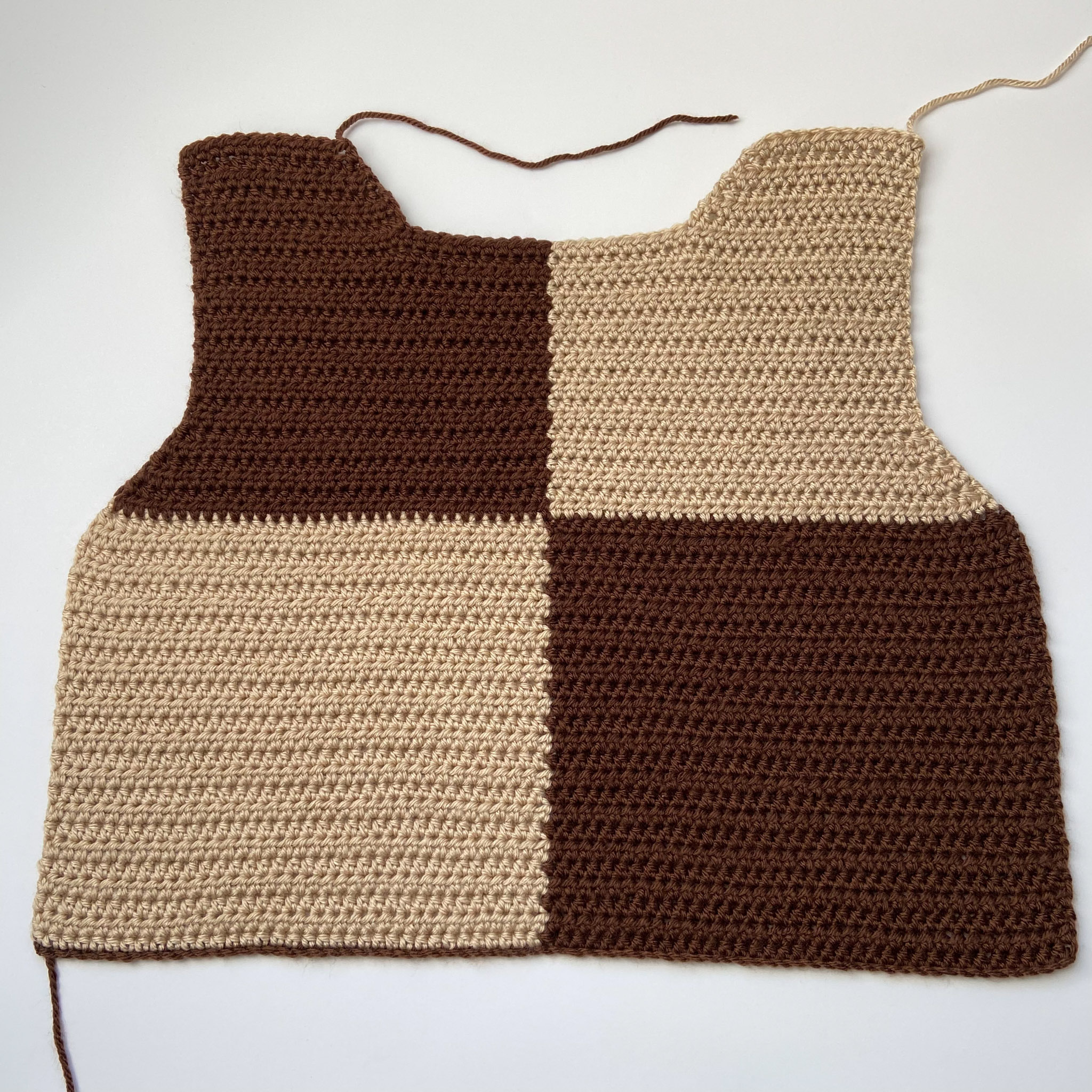 Crochet Checkerboard Sweater Vest Free Pattern Video Tutorial Hayhay Crochet