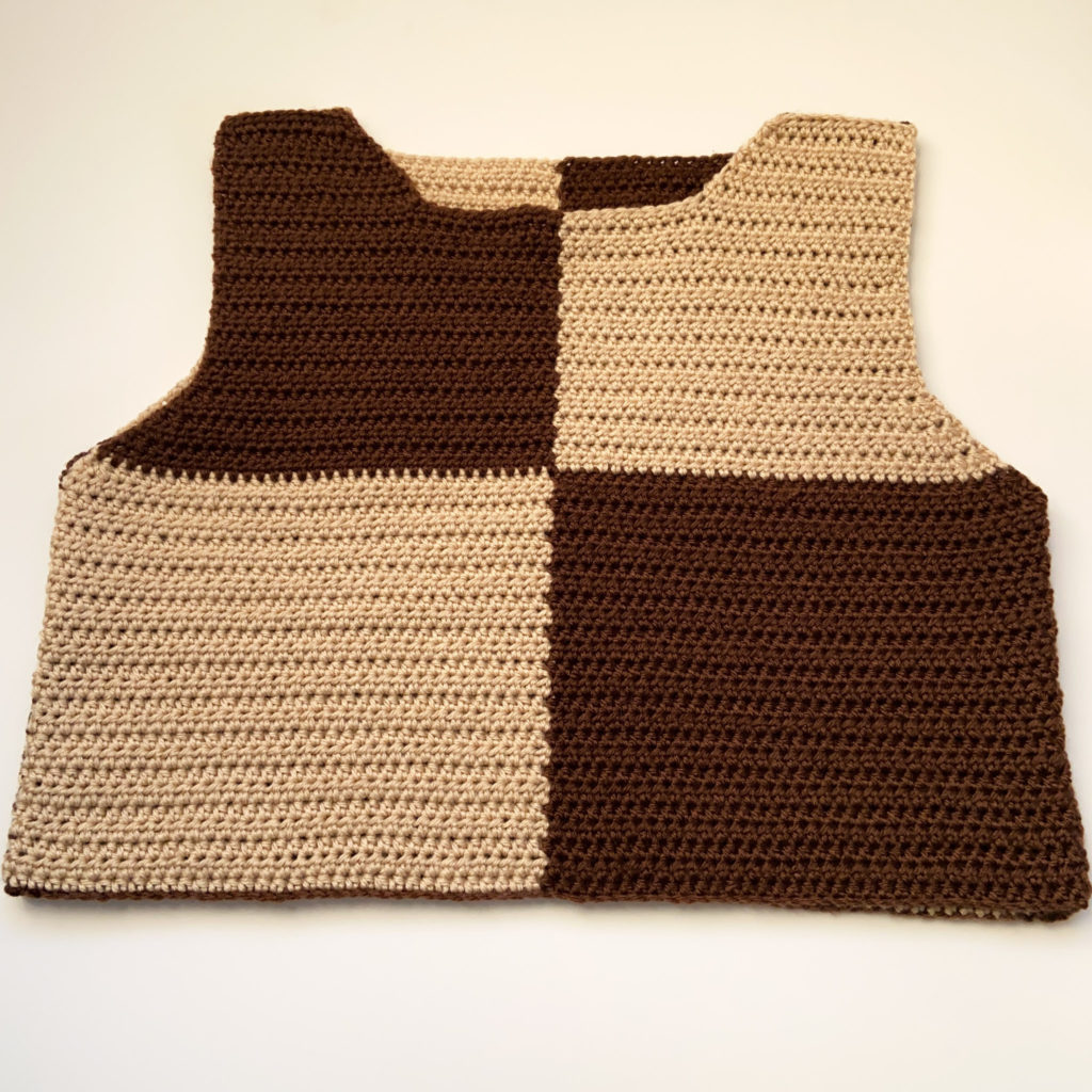 Crochet Checkerboard Sweater Vest - FREE Pattern + Video Tutorial - Hayhay  Crochet