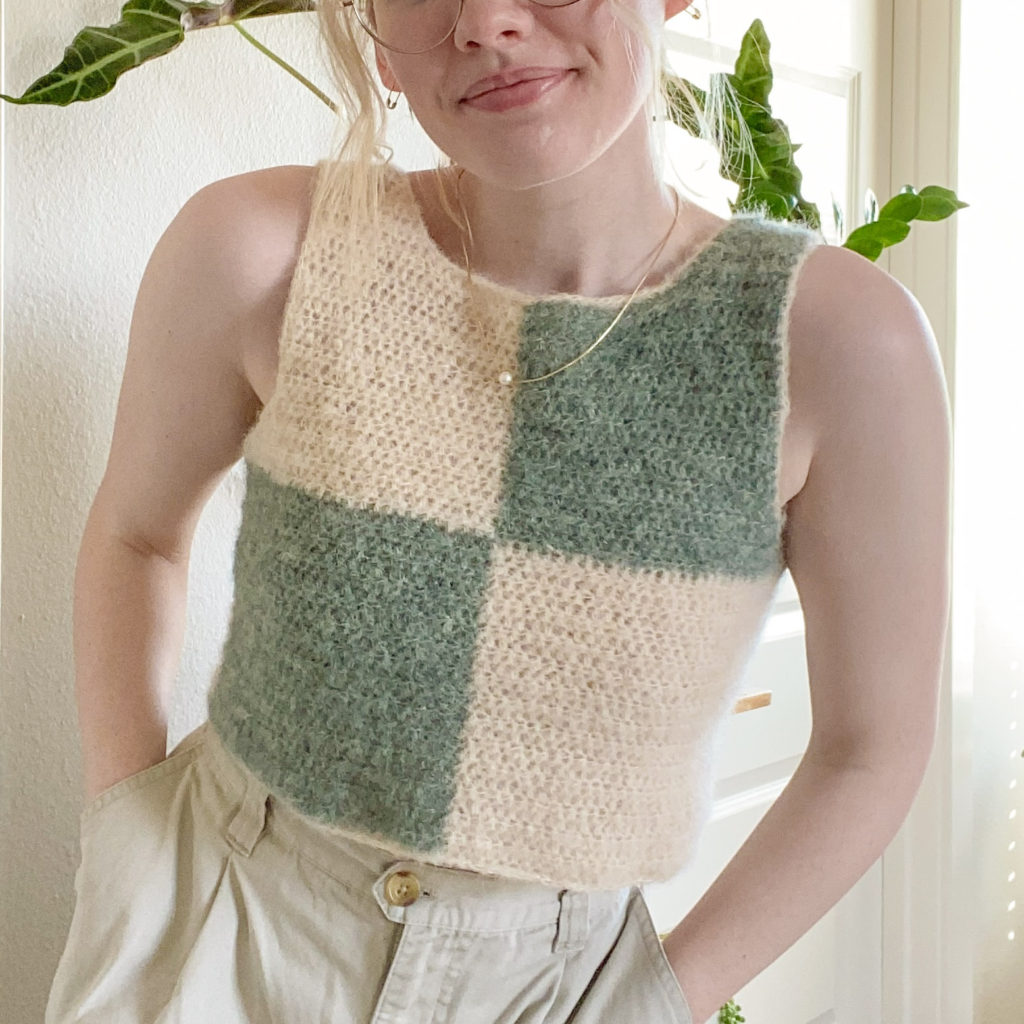 Wednesday Vest, Oversized Checkered Vest Crochet Pattern – Love