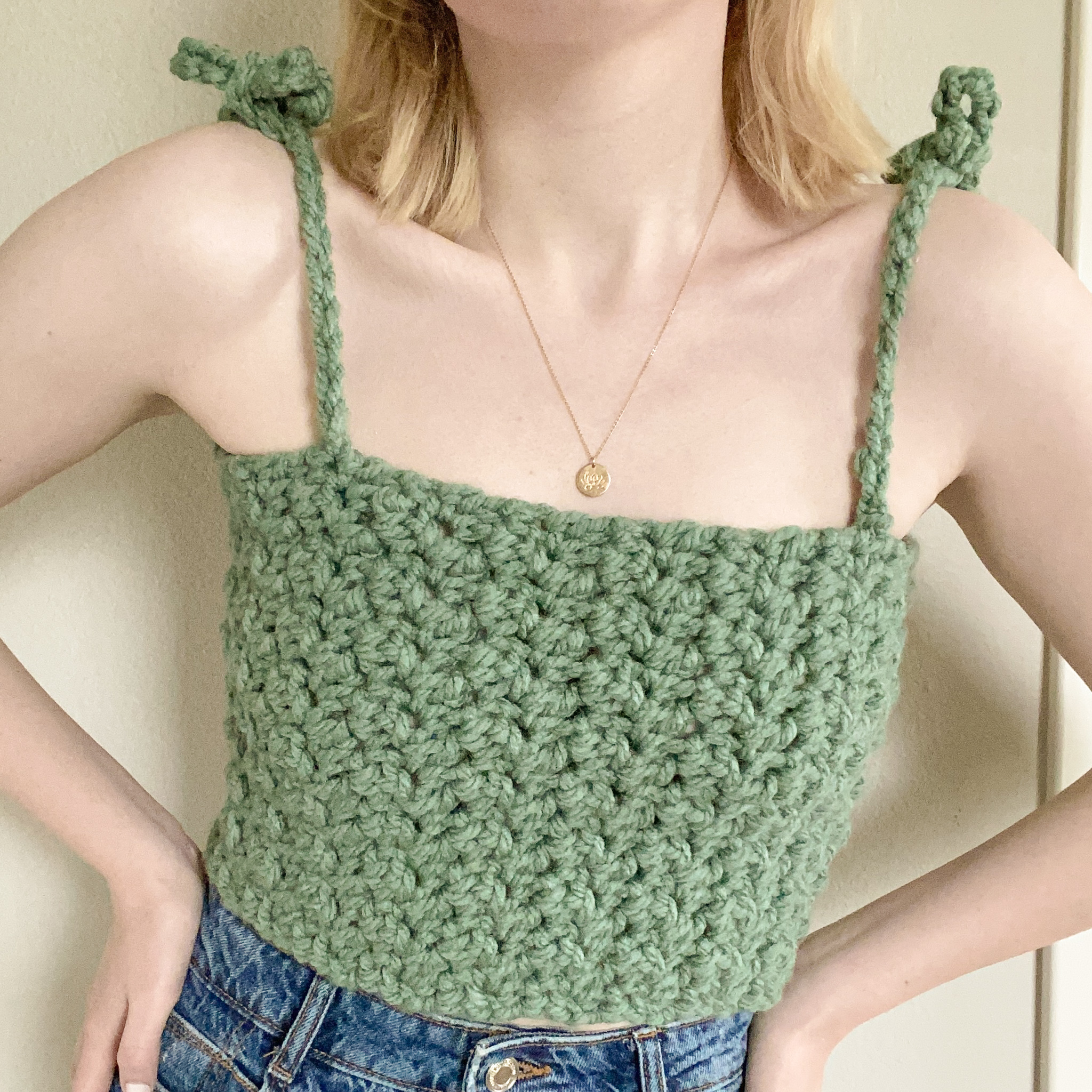 Beginner-Friendly Crochet Tie Tank Top - FREE Pattern + Video Tutorial ...