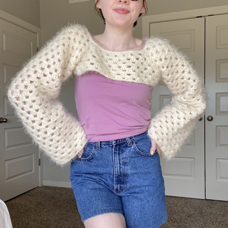 Simple Crochet Granny Shrug Bolero FREE Pattern + Video Tutorial